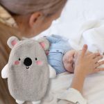 accessoire confort bouillotte peluche gris