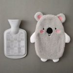 bouillotte douce teddy gris