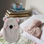 bouillotte en peluche teddy gris