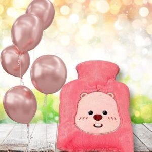 bouillotte peluche nounours souriant