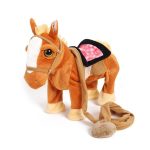 cheval en peluche qui se déplace