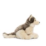 jouet en peluche loup gris