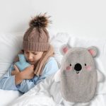 peluche bouillotte teddy gris