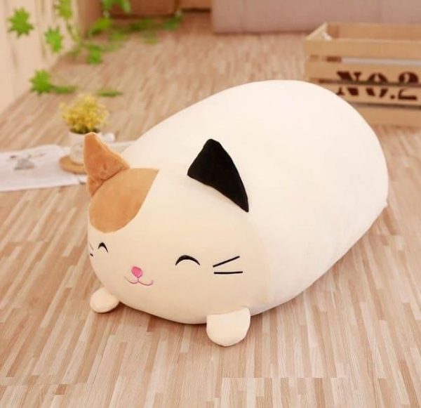peluche chat coussin