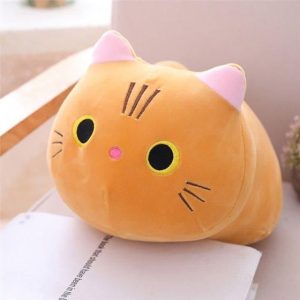 peluche chat tout doux roux