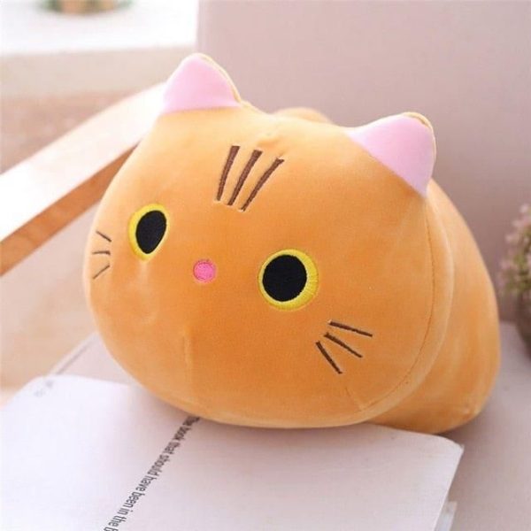 peluche chat tout doux roux