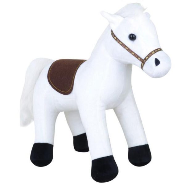 peluche cheval noir et blanc