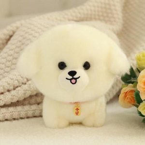 peluche chien bichon maltais