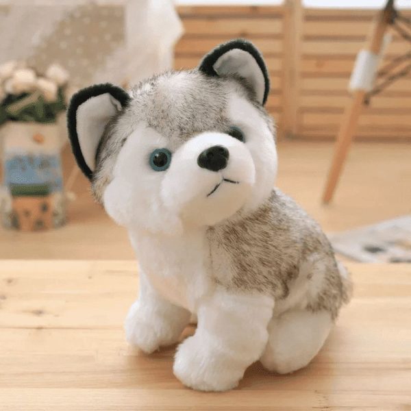 peluche chien husky mignon