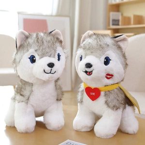peluche chien loup