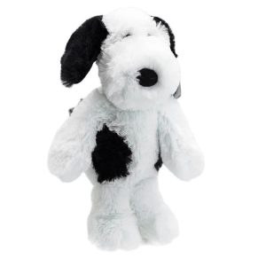 peluche chien noir et blanc