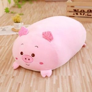 peluche cochon coussin
