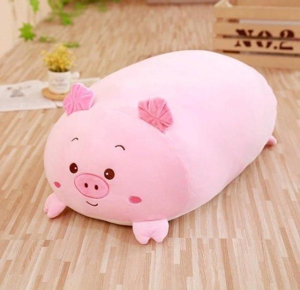 peluche cochon coussin