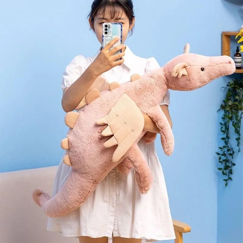 peluche dragon rose