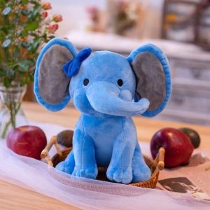 peluche éléphant bébé bleu
