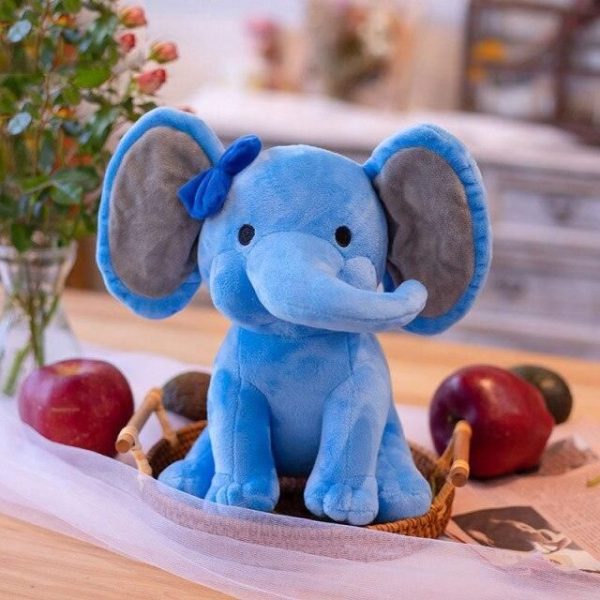 peluche éléphant bébé bleu
