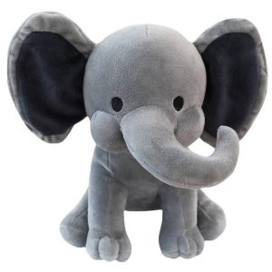 peluche éléphant gris bébé