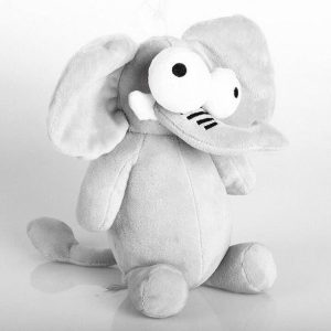 peluche éléphant gros yeux