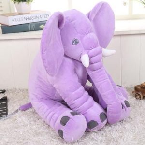 peluche éléphant violet