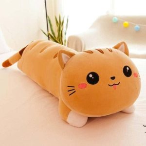 peluche géante chat brun