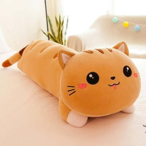 peluche géante chat brun