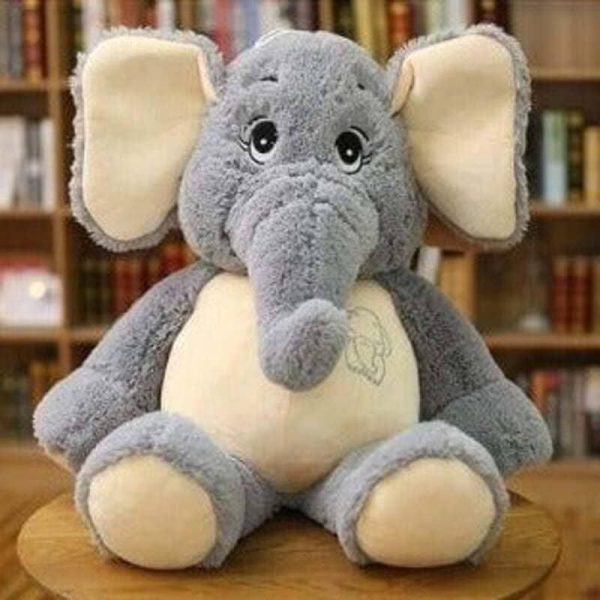 peluche géante éléphant gris