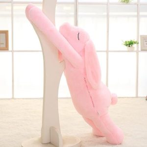 peluche géante lapin rose