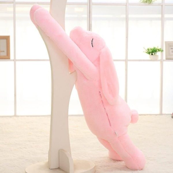 peluche géante lapin rose