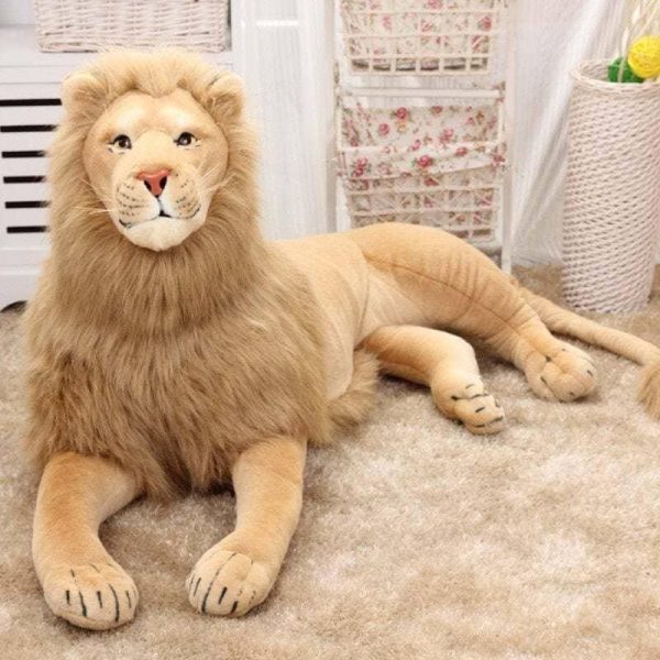 peluche géante lion blanc
