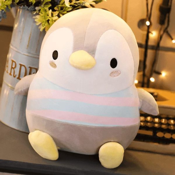 peluche géante pingouin gris