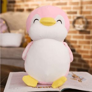 peluche géante pingouin rose