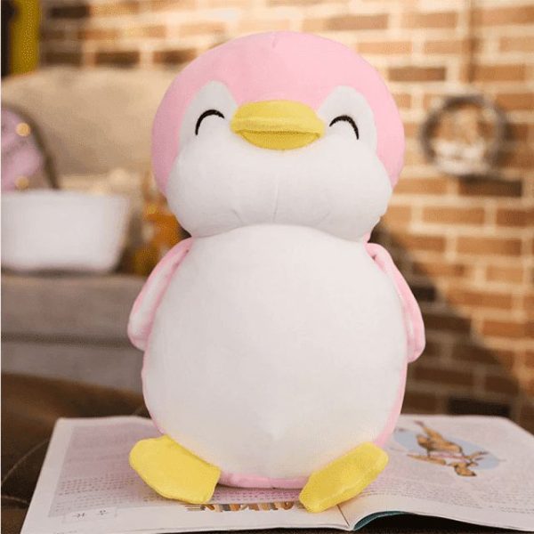 peluche géante pingouin rose
