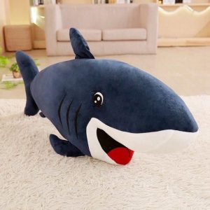 peluche géante requin mignon bleu