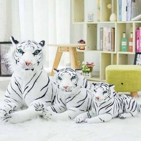 peluche géante tigre blanc