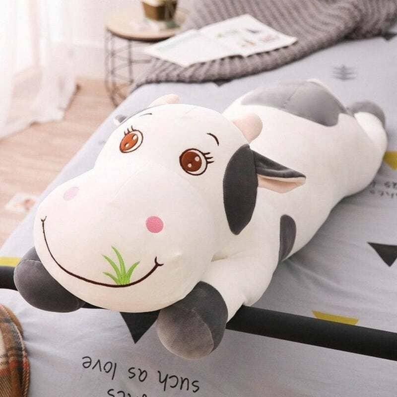 peluche géante vache mignonne grise