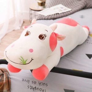 peluche géante vache mignonne rose