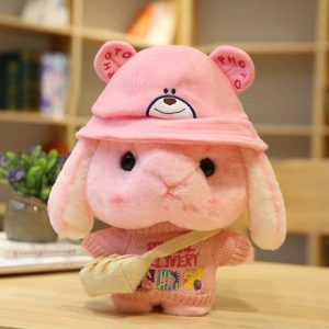 peluche lapin habillée