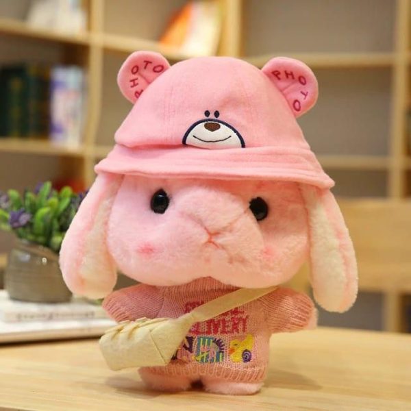 peluche lapin habillée