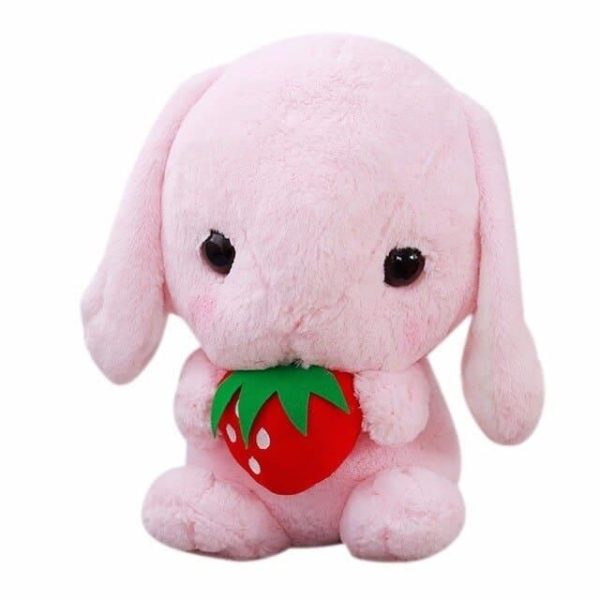 peluche lapin longues oreilles roses