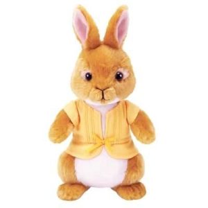 peluche lapin marron et blanc