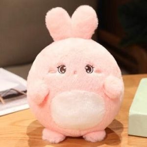peluche lapin mini rose
