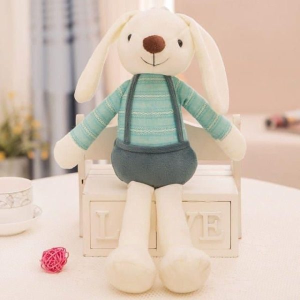 peluche lapin moderne vert