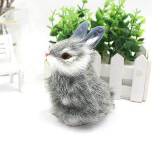 peluche lapin nain gris