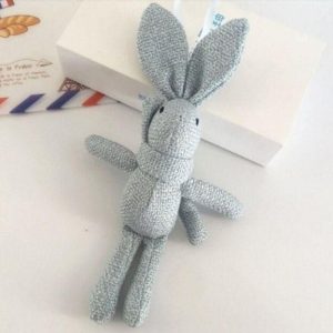 peluche lapin porte-clés bleu
