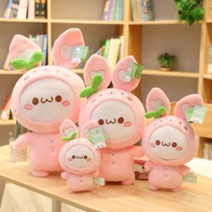 peluche lapin rose kawaii
