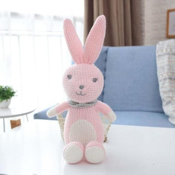 peluche lapin tricot