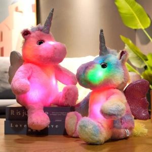 peluche licorne lumineuse