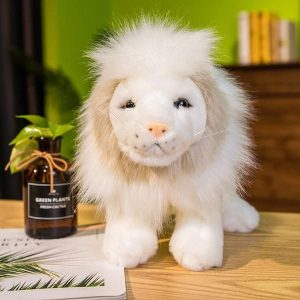 peluche lion blanc