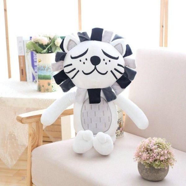 peluche lion blanc mignon