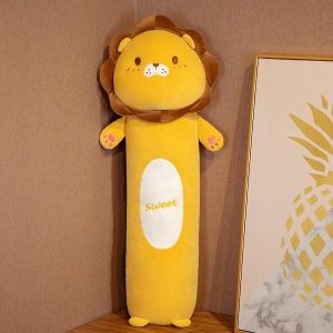 peluche lion coussin